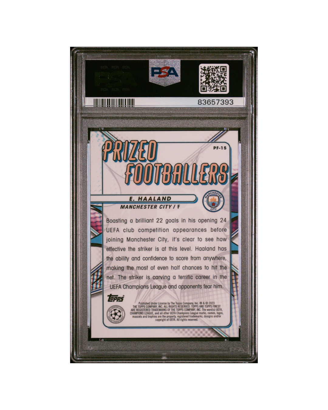 Tarjeta Erling Haaland - Grado 10