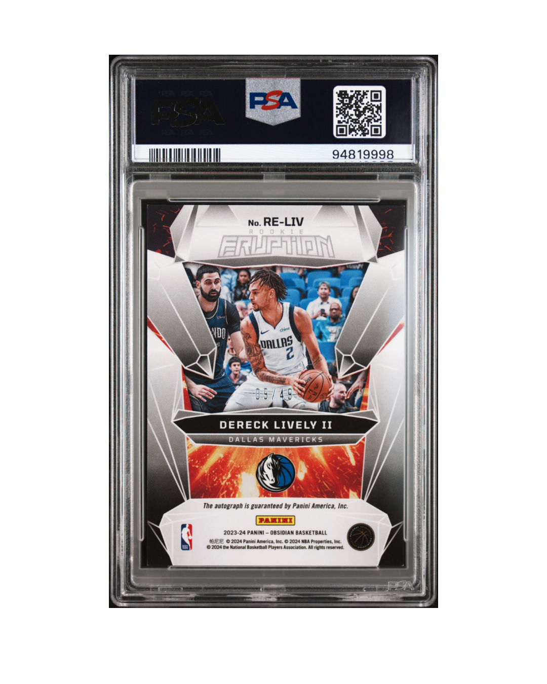 Tarjeta Dereck Lively II - Grado 9