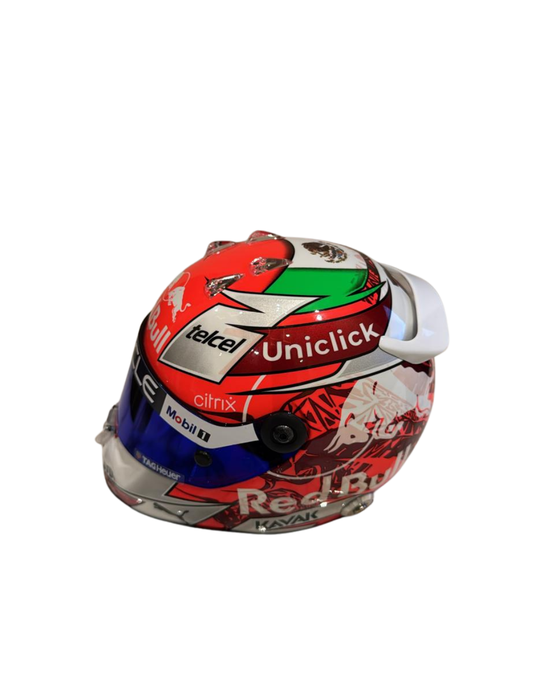 Mini Casco Checo Pérez Rojo - F1