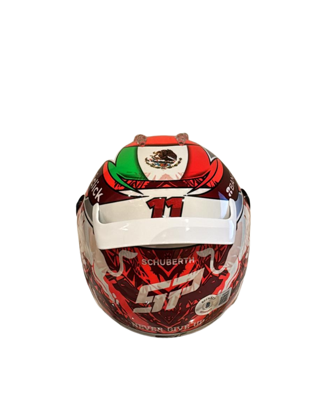 Mini Casco Checo Pérez Rojo - F1