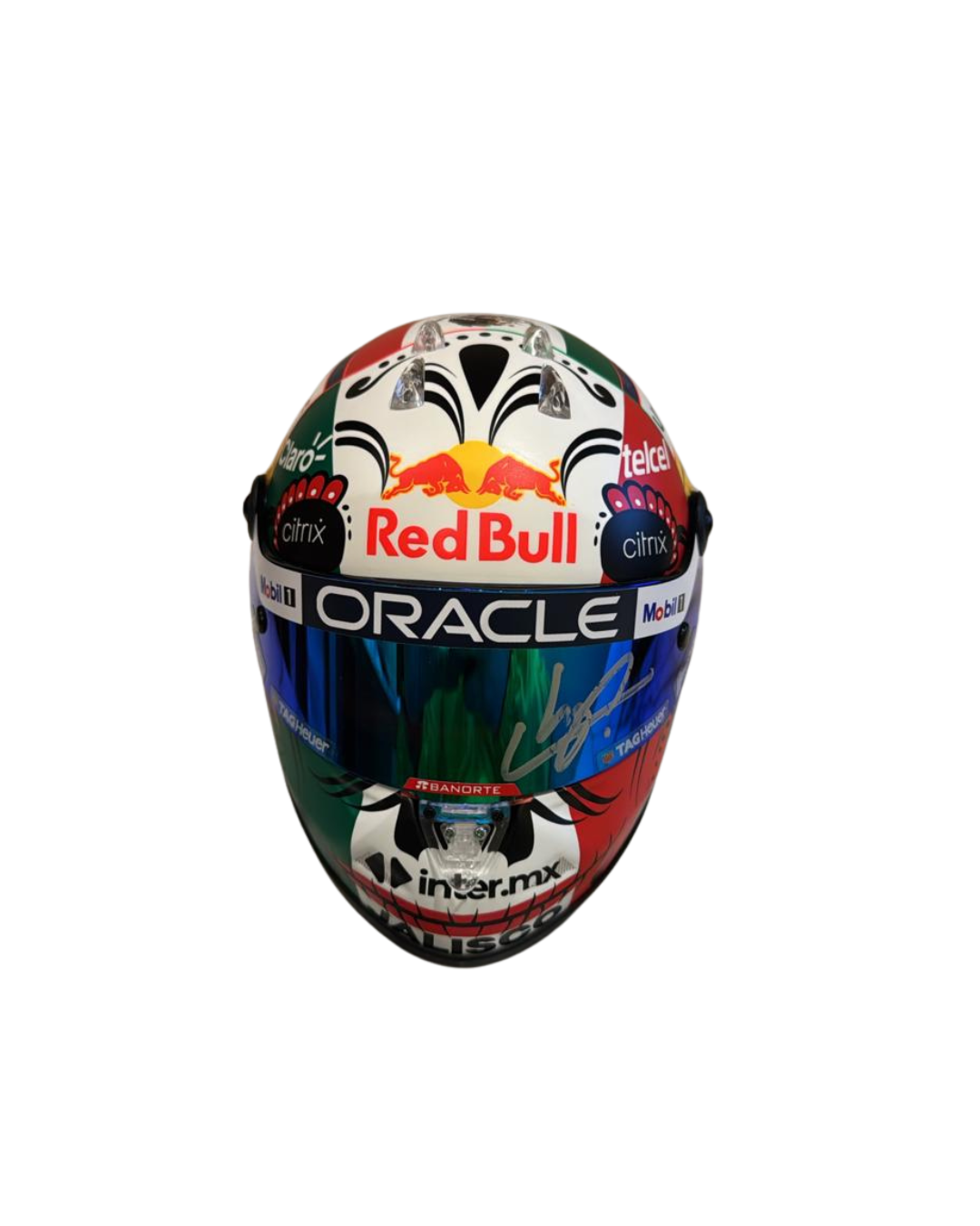Mini Casco Checo Pérez Blanco - F1