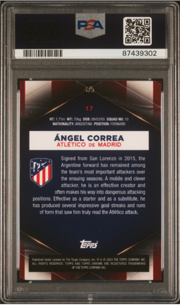 Tarjeta Angel Correa - Grado 10